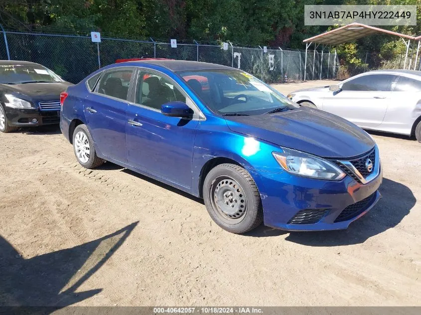 2017 Nissan Sentra S VIN: 3N1AB7AP4HY222449 Lot: 40642057