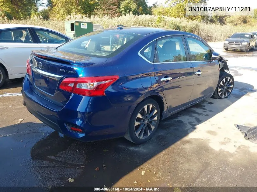 2017 Nissan Sentra Sr Turbo VIN: 3N1CB7AP5HY411281 Lot: 40653160