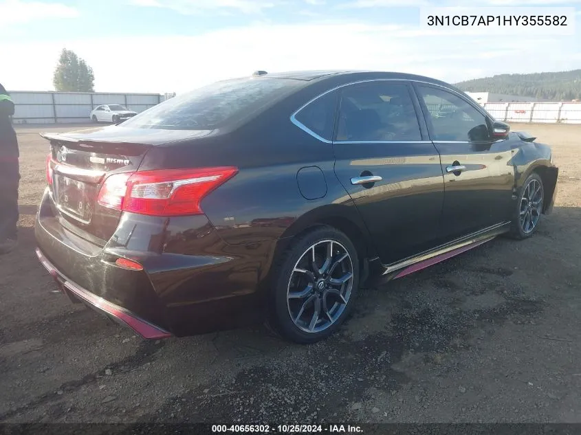 2017 Nissan Sentra Nismo VIN: 3N1CB7AP1HY355582 Lot: 40656302