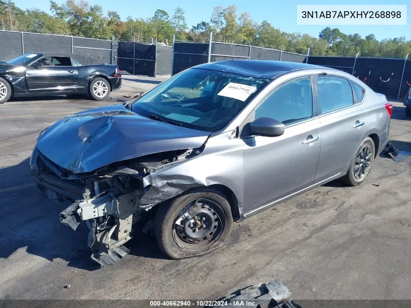 2017 Nissan Sentra S VIN: 3N1AB7APXHY268898 Lot: 40662940