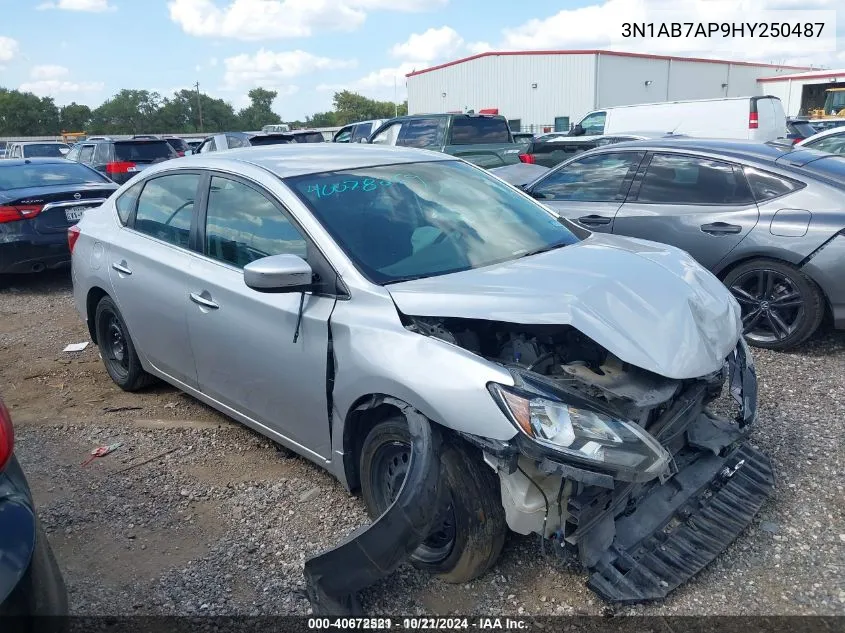 2017 Nissan Sentra Sv VIN: 3N1AB7AP9HY250487 Lot: 40672521