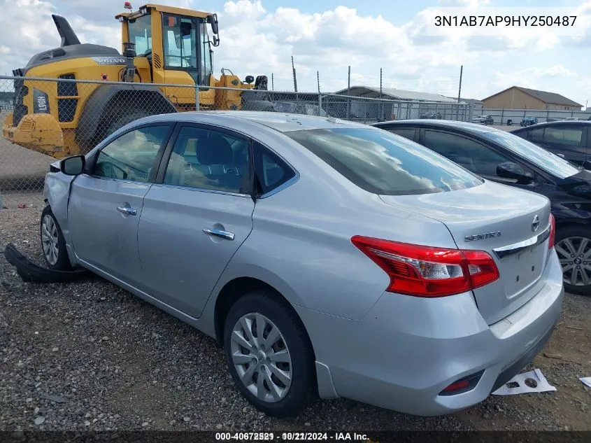 2017 Nissan Sentra Sv VIN: 3N1AB7AP9HY250487 Lot: 40672521