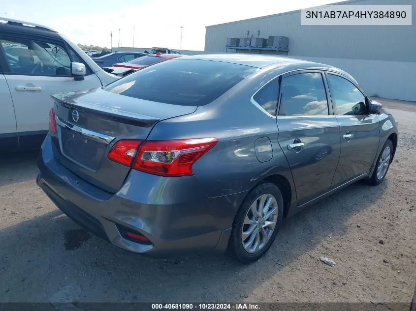 2017 Nissan Sentra S VIN: 3N1AB7AP4HY384890 Lot: 40681090