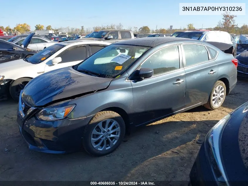 3N1AB7AP0HY310236 2017 Nissan Sentra S/Sv/Sr/Sl