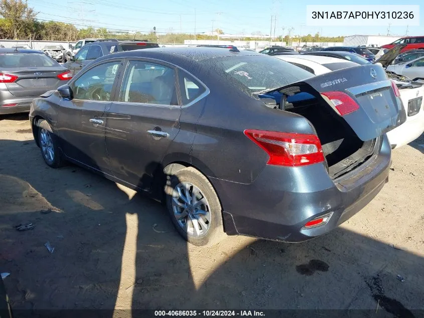 3N1AB7AP0HY310236 2017 Nissan Sentra S/Sv/Sr/Sl