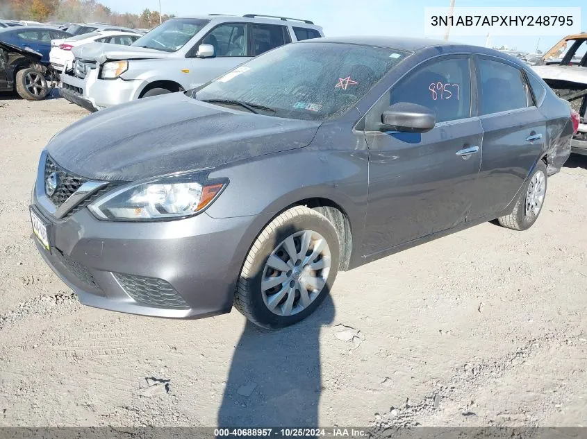 3N1AB7APXHY248795 2017 Nissan Sentra S