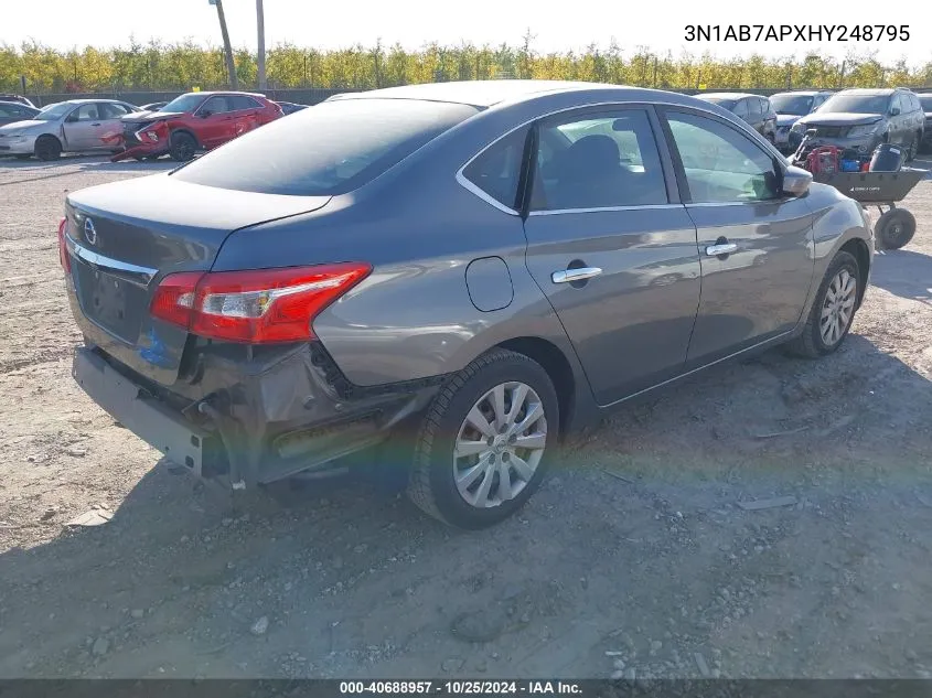 3N1AB7APXHY248795 2017 Nissan Sentra S