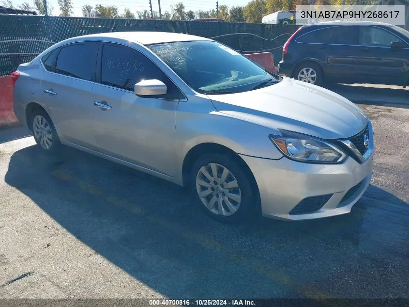 2017 Nissan Sentra Sv VIN: 3N1AB7AP9HY268617 Lot: 40700816