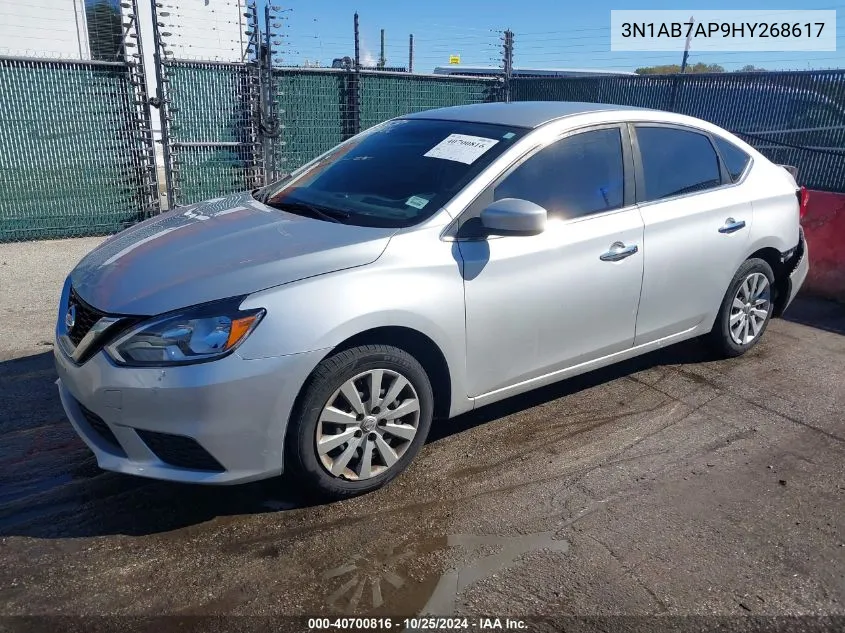 3N1AB7AP9HY268617 2017 Nissan Sentra Sv