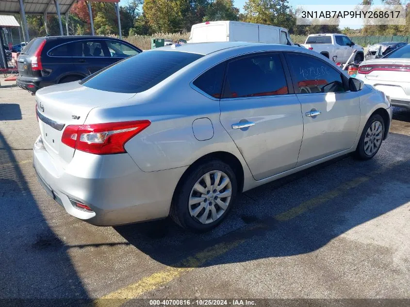 2017 Nissan Sentra Sv VIN: 3N1AB7AP9HY268617 Lot: 40700816