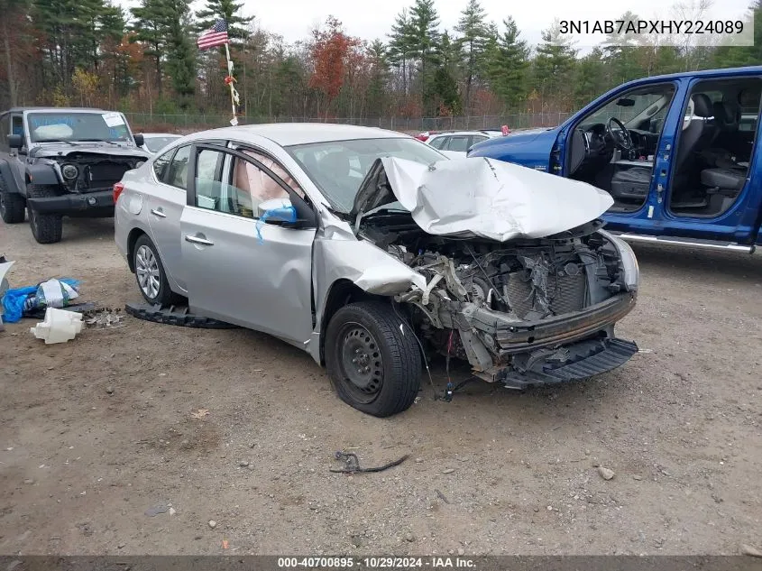 2017 Nissan Sentra S VIN: 3N1AB7APXHY224089 Lot: 40700895