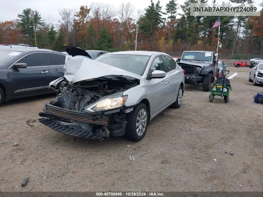 2017 Nissan Sentra S VIN: 3N1AB7APXHY224089 Lot: 40700895