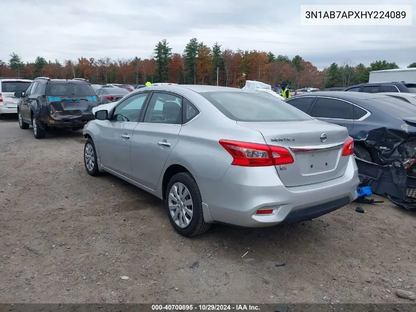 2017 Nissan Sentra S VIN: 3N1AB7APXHY224089 Lot: 40700895