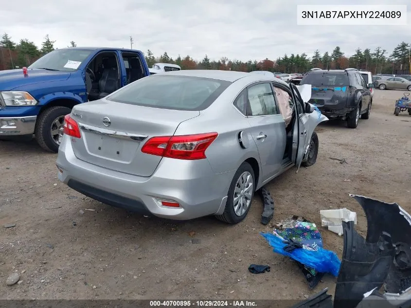 2017 Nissan Sentra S VIN: 3N1AB7APXHY224089 Lot: 40700895