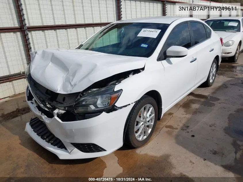 2017 Nissan Sentra S VIN: 3N1AB7AP1HY249611 Lot: 40720475