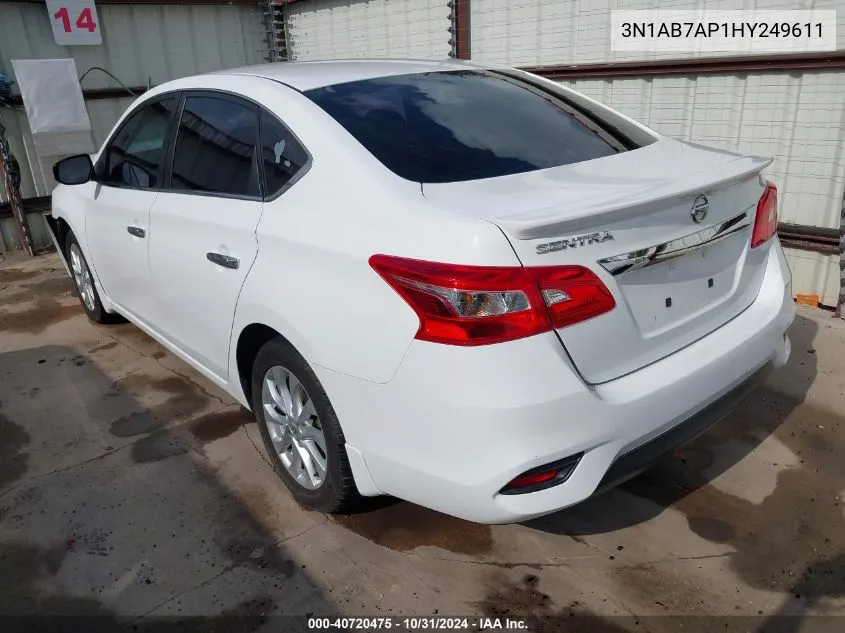 2017 Nissan Sentra S VIN: 3N1AB7AP1HY249611 Lot: 40720475