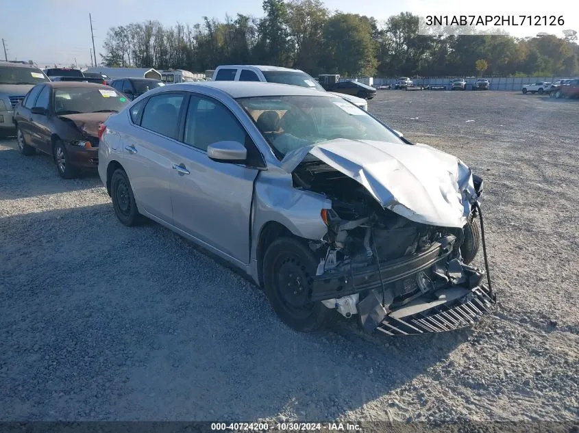 3N1AB7AP2HL712126 2017 Nissan Sentra Sv