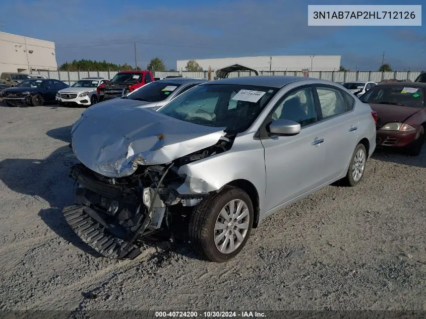 3N1AB7AP2HL712126 2017 Nissan Sentra Sv