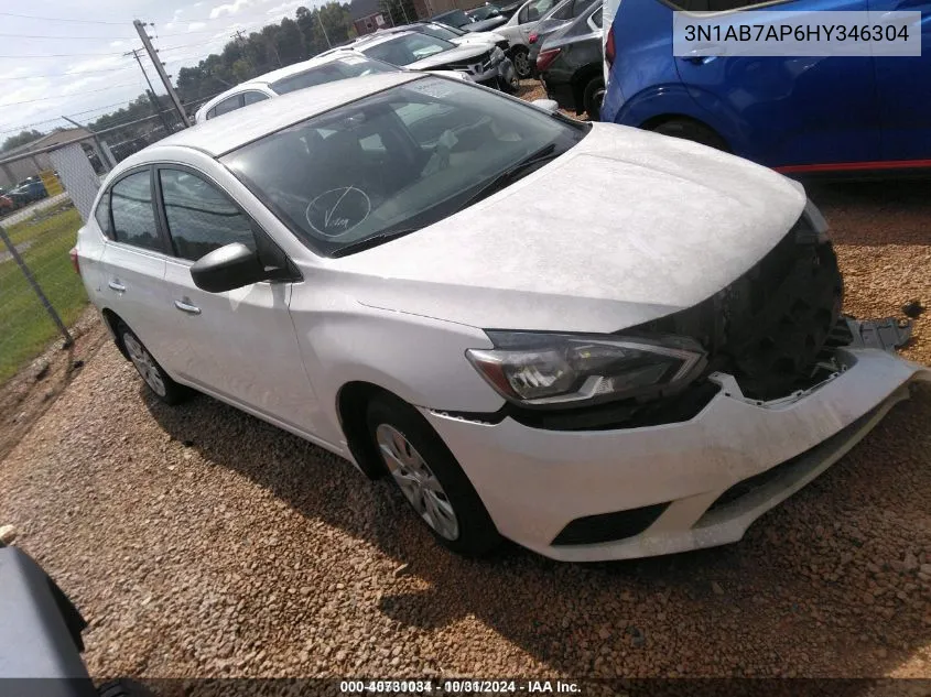 2017 Nissan Sentra S VIN: 3N1AB7AP6HY346304 Lot: 40731034