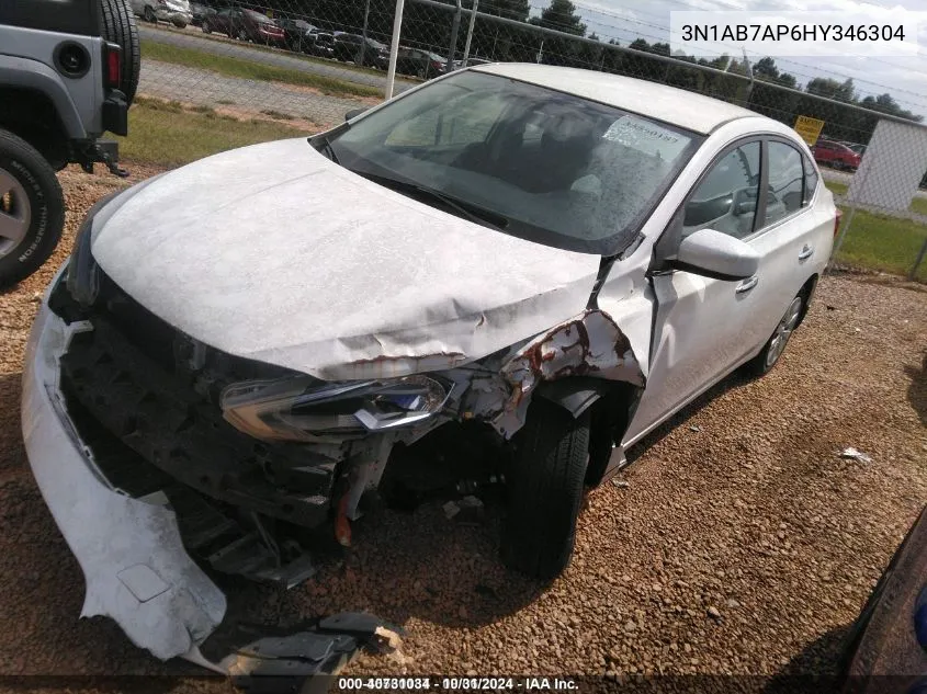 2017 Nissan Sentra S VIN: 3N1AB7AP6HY346304 Lot: 40731034