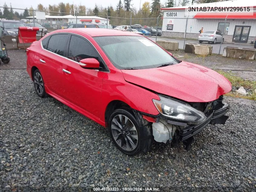 2017 Nissan Sentra Sr VIN: 3N1AB7AP6HY299615 Lot: 40733323