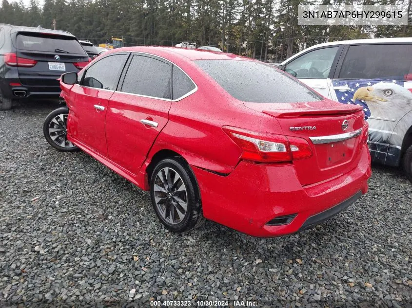 2017 Nissan Sentra Sr VIN: 3N1AB7AP6HY299615 Lot: 40733323