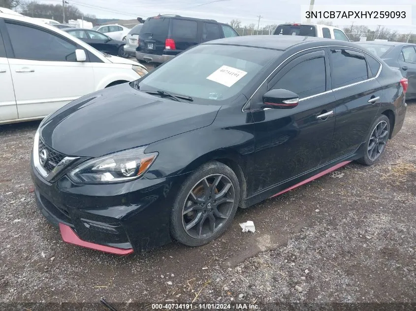 2017 Nissan Sentra Nismo VIN: 3N1CB7APXHY259093 Lot: 40734191