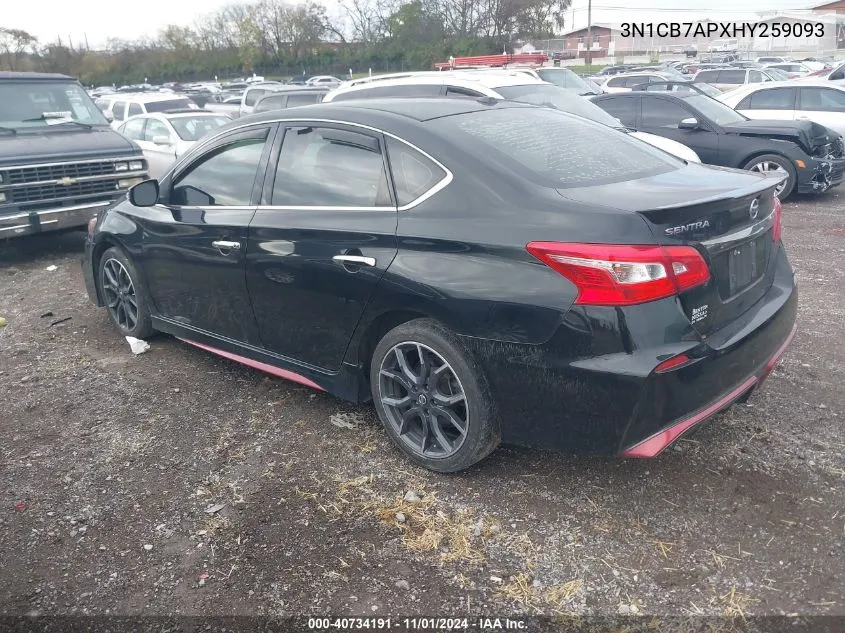 2017 Nissan Sentra Nismo VIN: 3N1CB7APXHY259093 Lot: 40734191