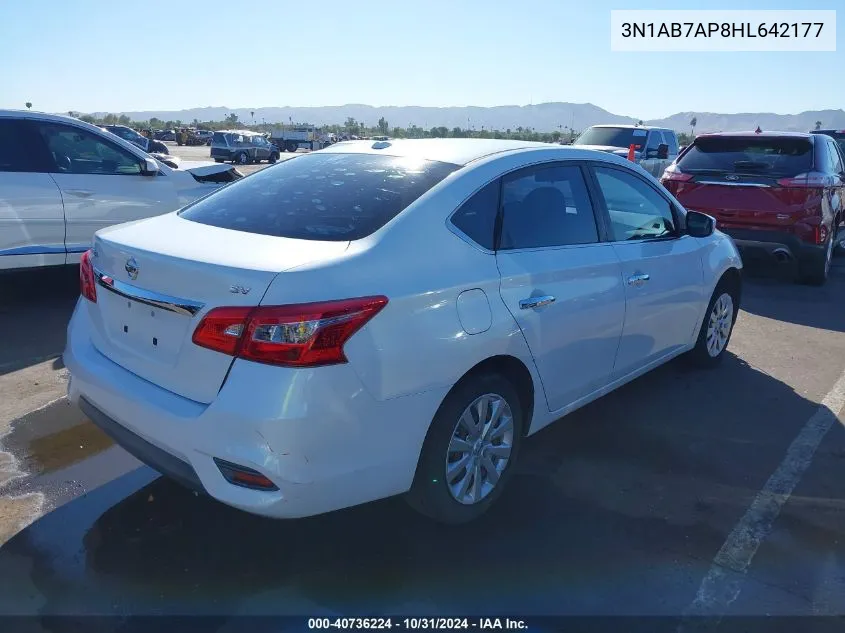 2017 Nissan Sentra Sv VIN: 3N1AB7AP8HL642177 Lot: 40736224