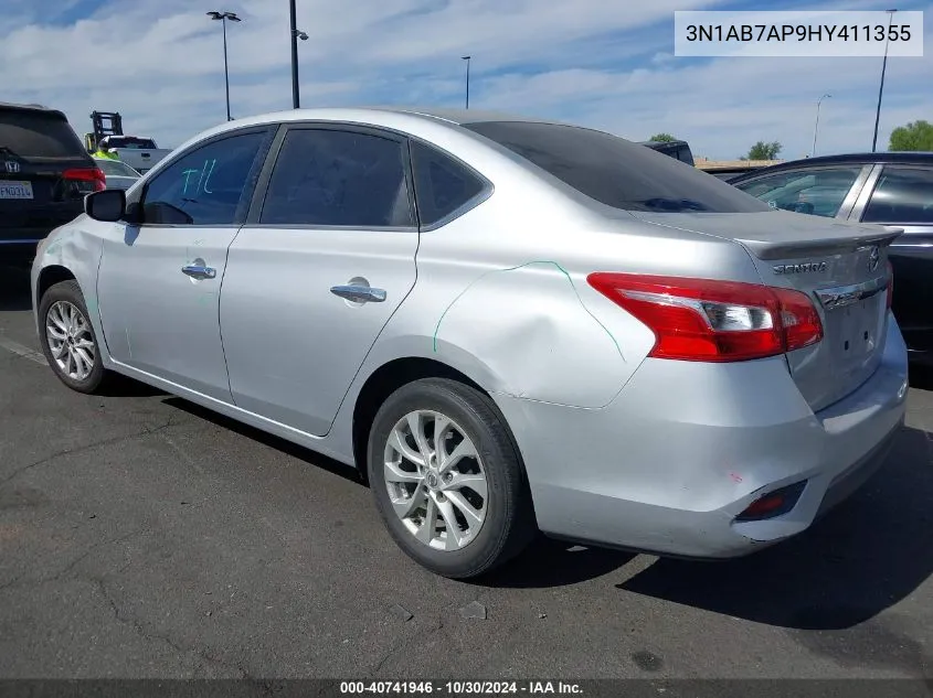 2017 Nissan Sentra S VIN: 3N1AB7AP9HY411355 Lot: 40741946