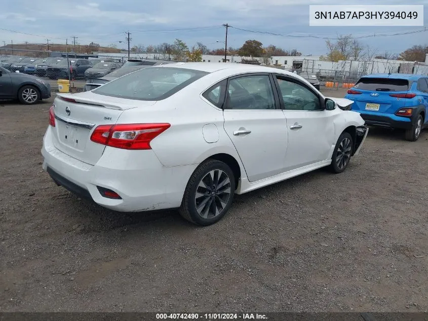 2017 Nissan Sentra Sr VIN: 3N1AB7AP3HY394049 Lot: 40742490