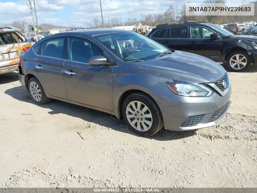 2017 Nissan Sentra Sv VIN: 3N1AB7AP9HY239683 Lot: 40749033