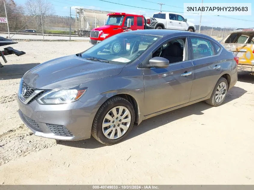 2017 Nissan Sentra Sv VIN: 3N1AB7AP9HY239683 Lot: 40749033