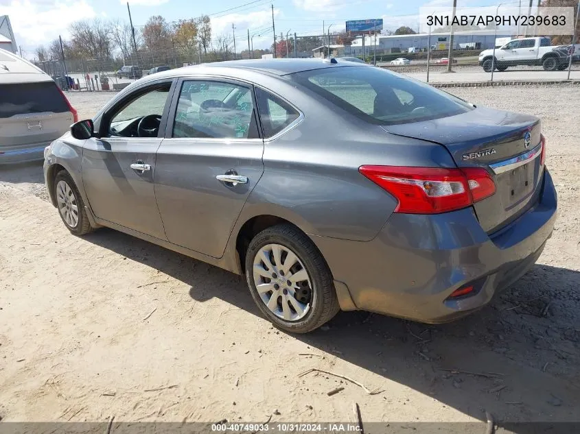 2017 Nissan Sentra Sv VIN: 3N1AB7AP9HY239683 Lot: 40749033