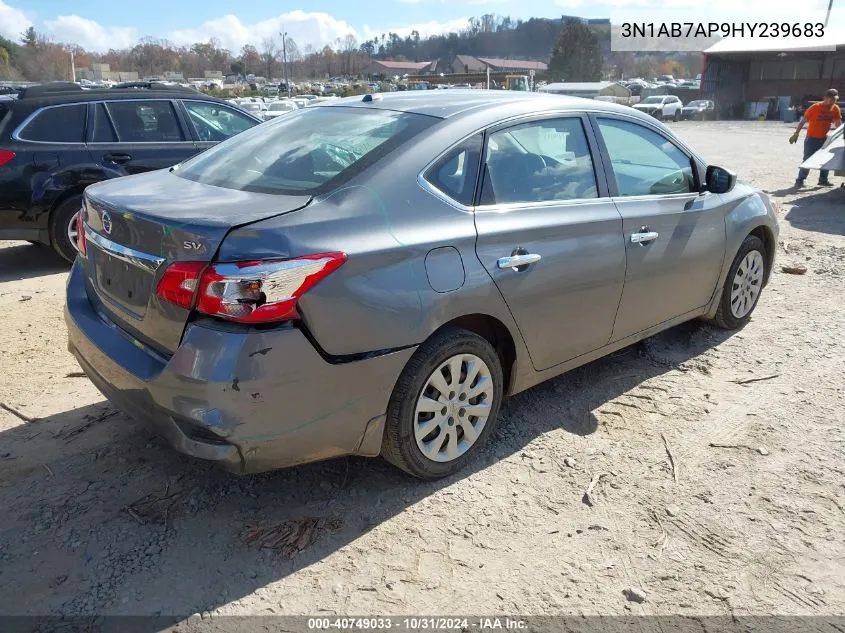 2017 Nissan Sentra Sv VIN: 3N1AB7AP9HY239683 Lot: 40749033