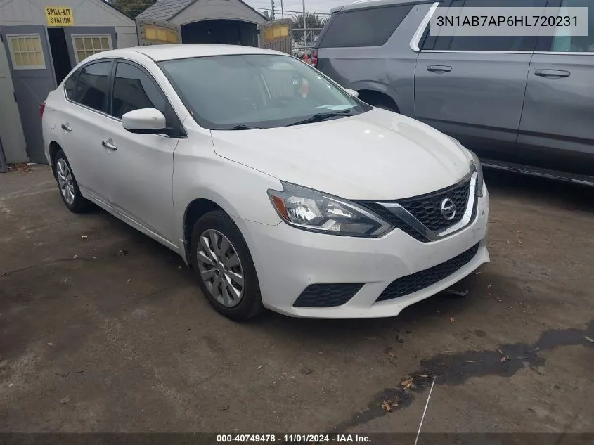 2017 Nissan Sentra Sv VIN: 3N1AB7AP6HL720231 Lot: 40749478