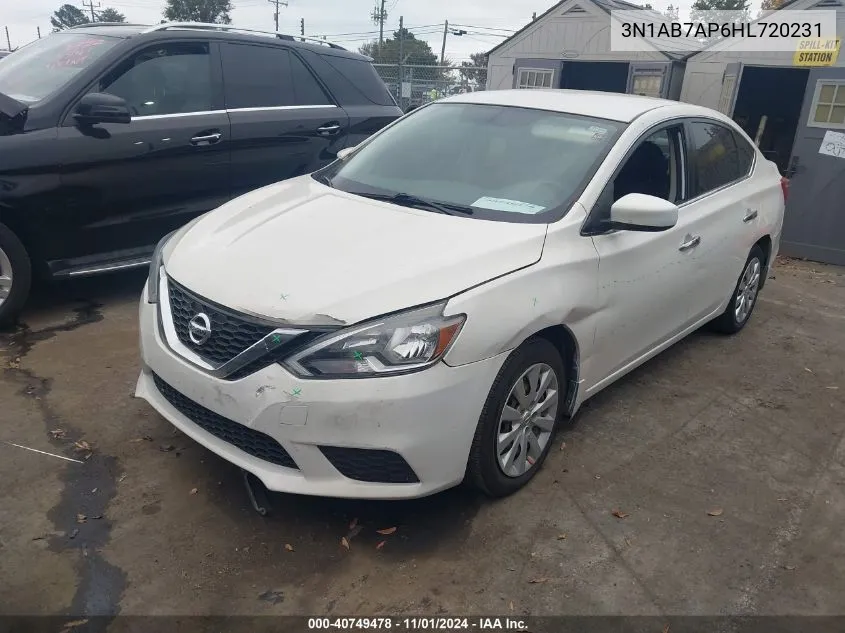 2017 Nissan Sentra Sv VIN: 3N1AB7AP6HL720231 Lot: 40749478