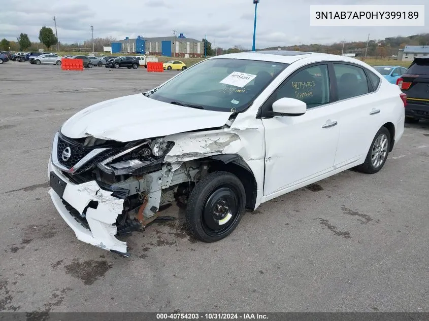 2017 Nissan Sentra Sv VIN: 3N1AB7AP0HY399189 Lot: 40754203