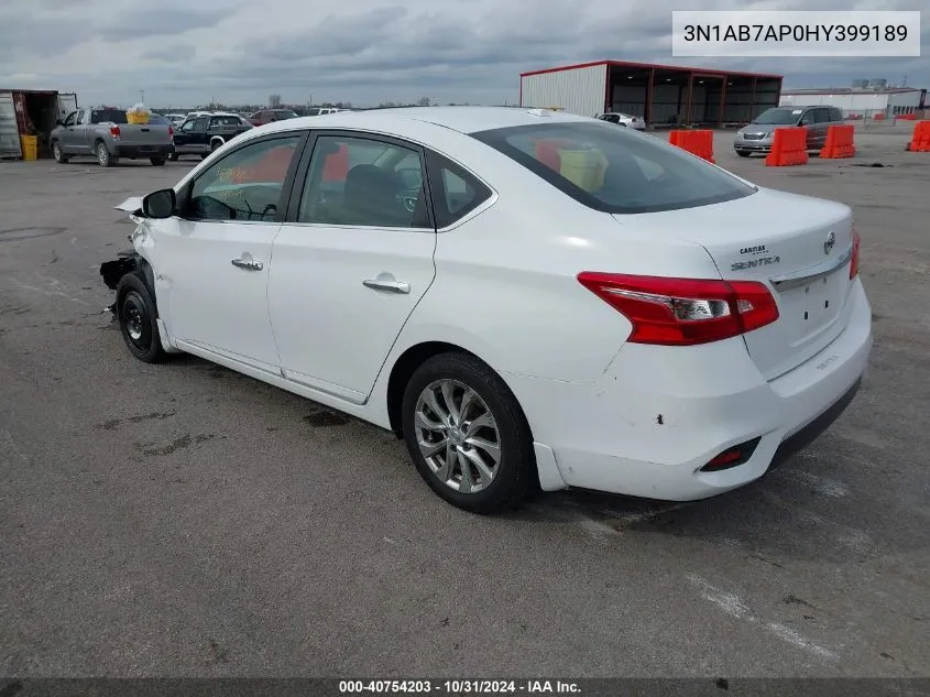 2017 Nissan Sentra Sv VIN: 3N1AB7AP0HY399189 Lot: 40754203