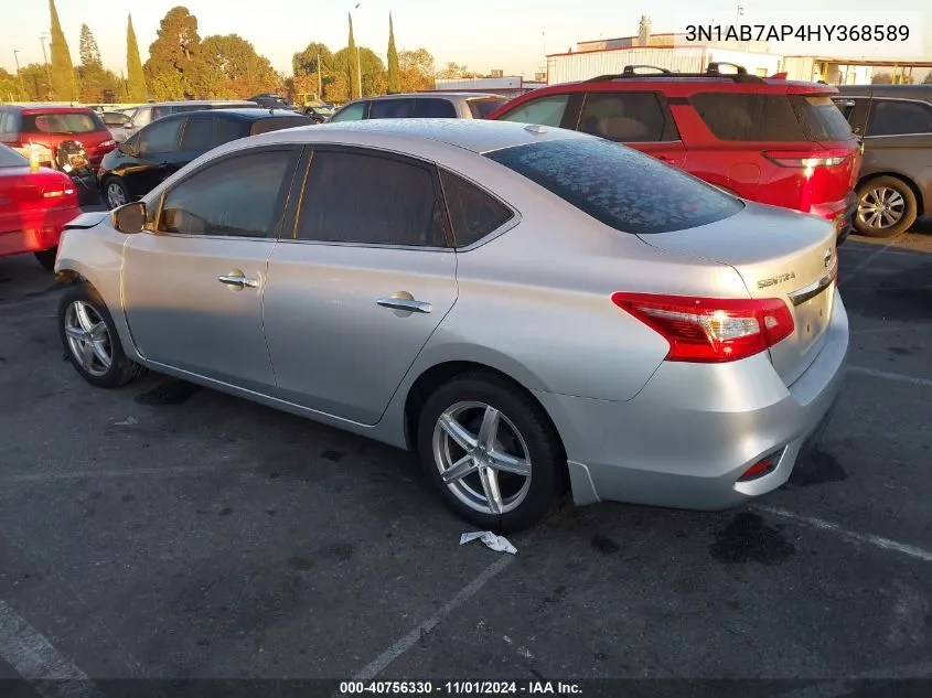 2017 Nissan Sentra Sv VIN: 3N1AB7AP4HY368589 Lot: 40756330