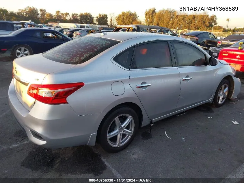 2017 Nissan Sentra Sv VIN: 3N1AB7AP4HY368589 Lot: 40756330