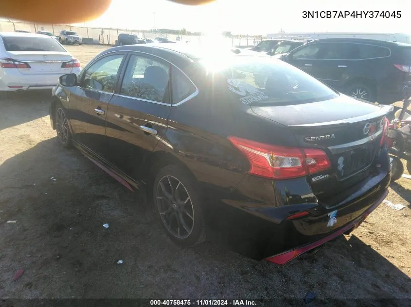 2017 Nissan Sentra Nismo VIN: 3N1CB7AP4HY374045 Lot: 40758475