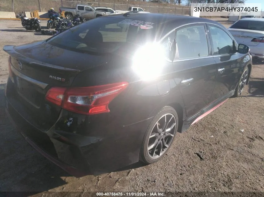 2017 Nissan Sentra Nismo VIN: 3N1CB7AP4HY374045 Lot: 40758475