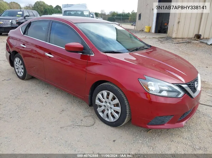 2017 Nissan Sentra Sv VIN: 3N1AB7AP8HY338141 Lot: 40762588