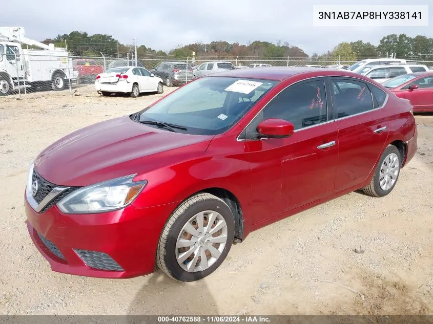 2017 Nissan Sentra Sv VIN: 3N1AB7AP8HY338141 Lot: 40762588