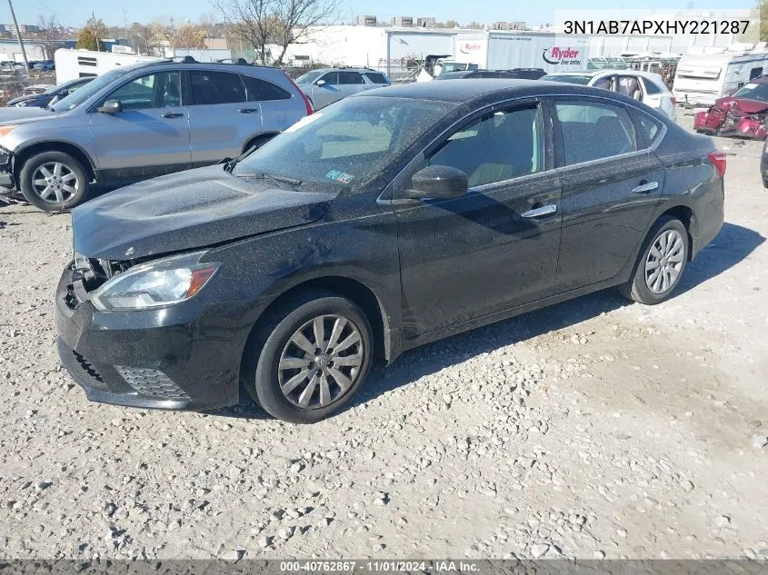 2017 Nissan Sentra S VIN: 3N1AB7APXHY221287 Lot: 40762867