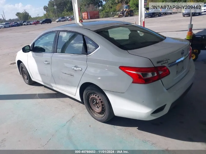 2017 Nissan Sentra S VIN: 3N1AB7AP8HY209462 Lot: 40766653