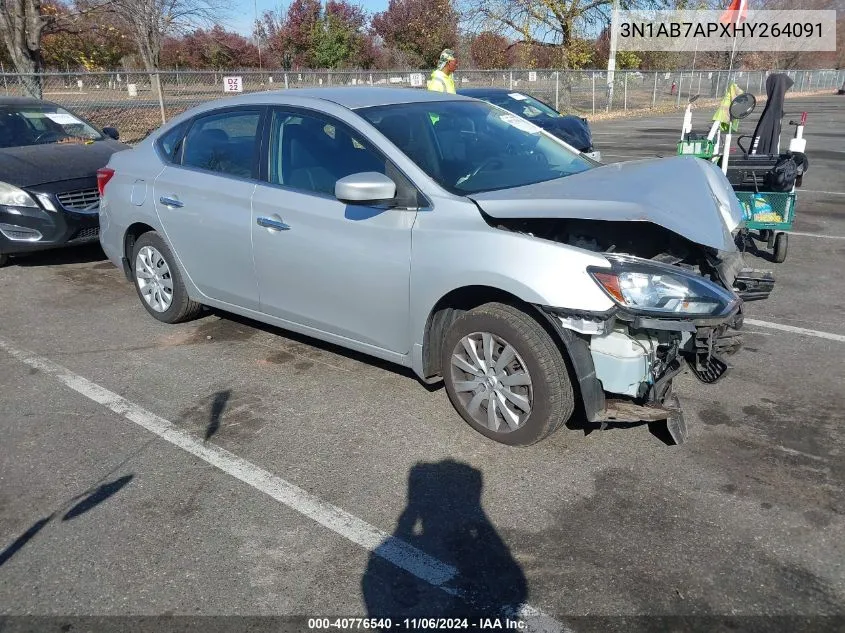 2017 Nissan Sentra S VIN: 3N1AB7APXHY264091 Lot: 40776540