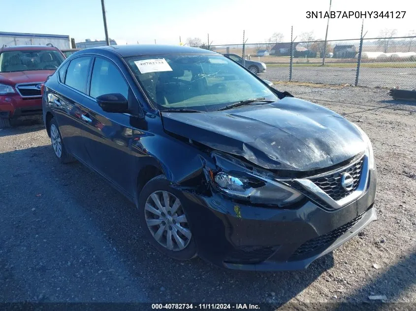 2017 Nissan Sentra S/Sv/Sr/Sl VIN: 3N1AB7AP0HY344127 Lot: 40782734