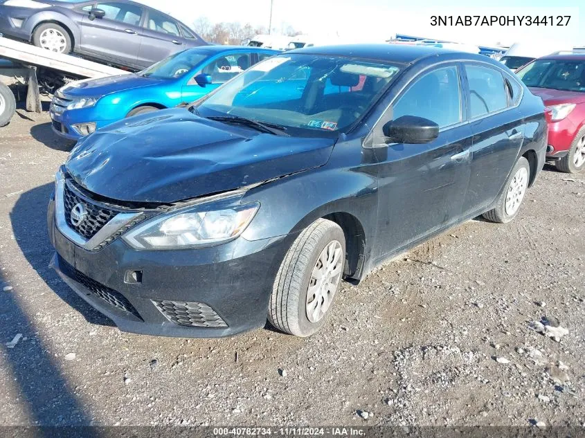 2017 Nissan Sentra S/Sv/Sr/Sl VIN: 3N1AB7AP0HY344127 Lot: 40782734